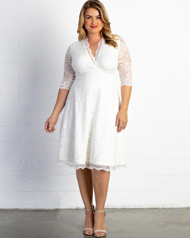 Plus size ivory lace dress hotsell